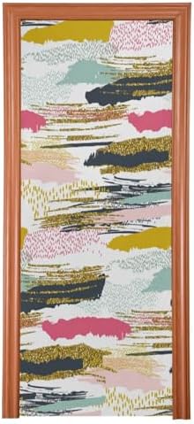 Susiyo Colorful Stripes Halloween Door Cover 32x79 in