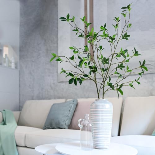 Krissing 2Pcs Artificial Greenery Stems for Home Office Decor