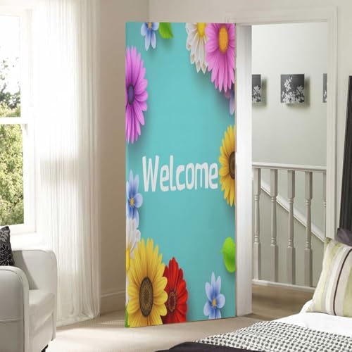 Susiyo Spring Flowers Red Halloween Door Cover