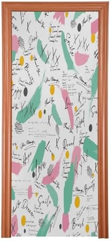 Susiyo Colorful Halloween Door Cover 32x79 in