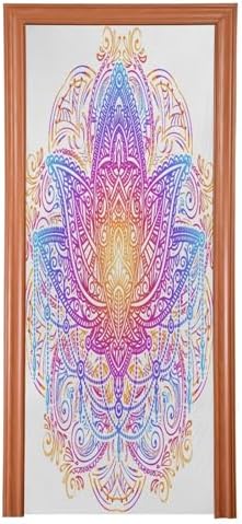 Susiyo Purple Lotus Halloween Door Cover 32x79 in