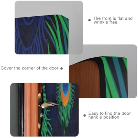 Susiyo Colorful Peacock Door Cover Halloween Decoration 32x79 in