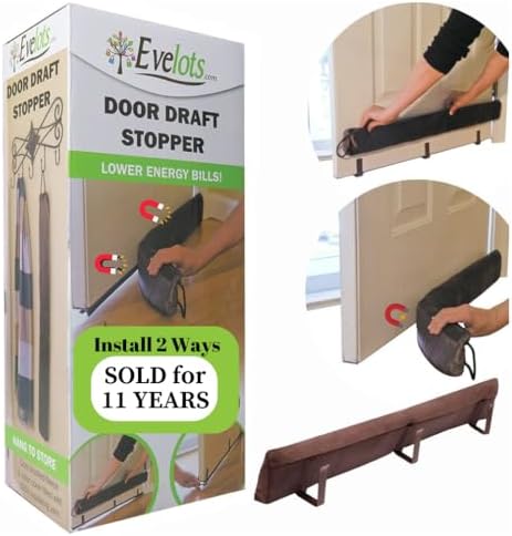 Evelots Magnetic Draft Stopper 36 Inches 2 in 1