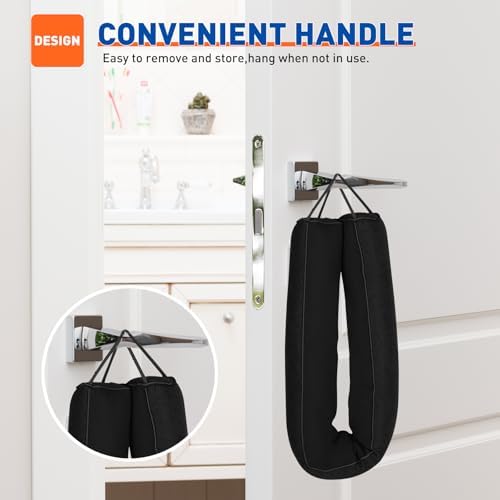 MAGZO 30 Inch Door Draft Stopper Black