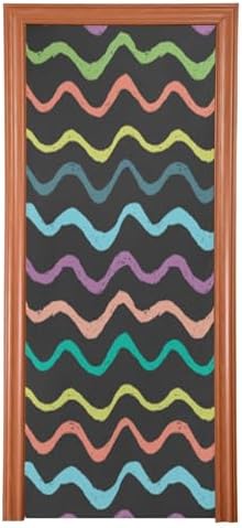 Susiyo Bright Color Waves Halloween Door Cover