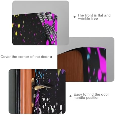 Susiyo Colorful Stars Black Halloween Door Cover