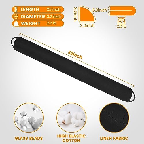 TORRAMI 32 Inch Door Draft Stopper Black