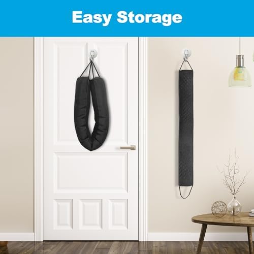 QUOLIX Triangle Door Draft Stopper 32 Inches Gray Black