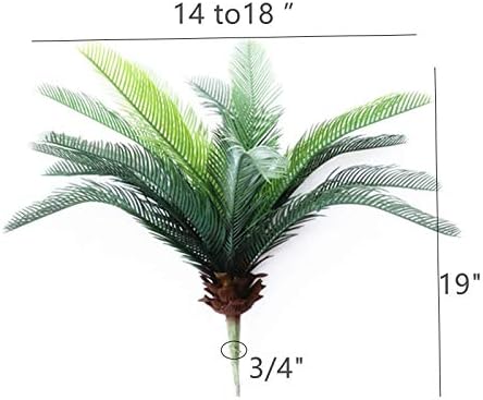 19 Inch Artificial Palm Leaf Bush for Decor