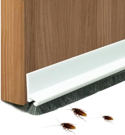 Jiyocy Door Sweep with Brush 2 W White 392 L