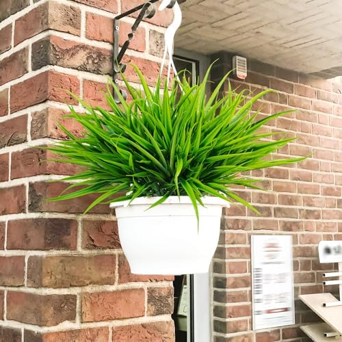 Uieke 6 Bundle UV Resistant Artificial Grass Plants for Home Garden