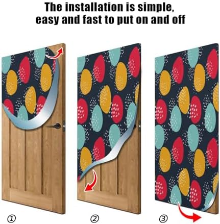 Susiyo Colorful Halloween Door Cover 32x79 in 1