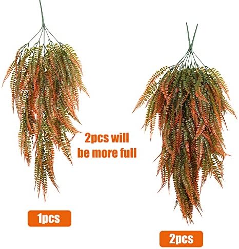 RECUTMS 4Pcs Fake Boston Fern Hanging Plants