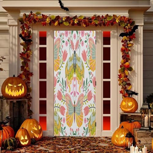 Susiyo Butterfly Halloween Door Cover 32x79 in