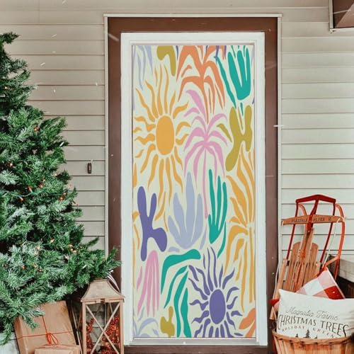 Susiyo Tropical Abstract Pattern Halloween Door Cover