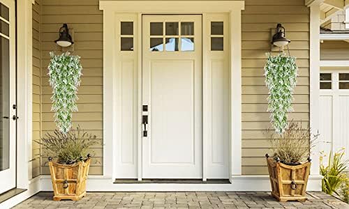 SJL 4pcs Artificial Hanging Lavender Plants for Indoor Decor