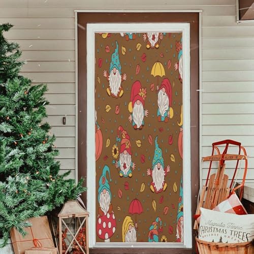 Susiyo Cute Gnomes Fall Halloween Door Cover