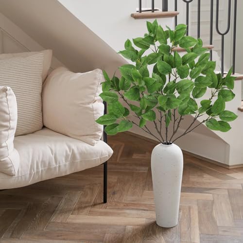 Artificial Camellia Leaf Stems 3PCS for Vase Decor