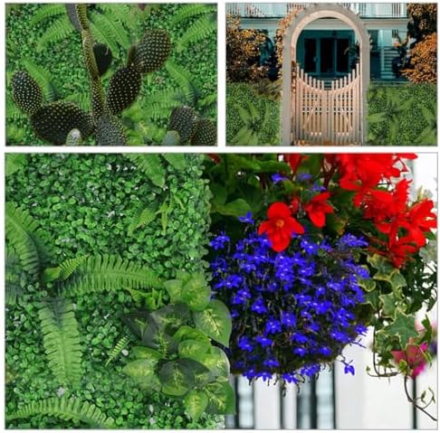Artificial Plant Wall Panels 2pcs Realistic Hedge for Outdoor Decor Wedding Home