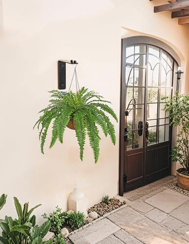 GnFlus Fake Hanging Plants Large Boston Fern Artificial Plants Outdoor Decor