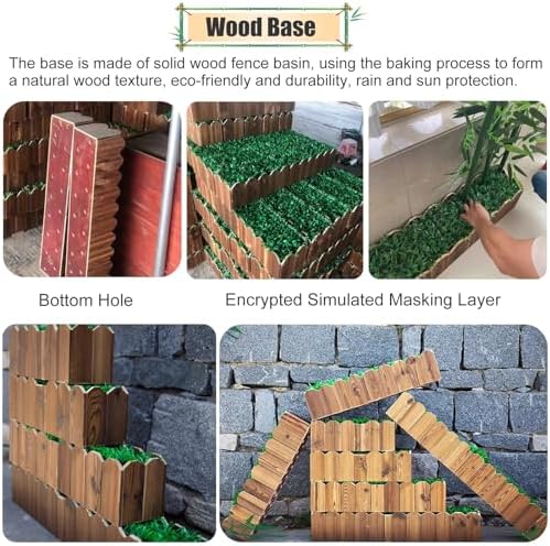 Faux Bamboo Plant Artificial Bamboo Indoor Outdoor Decor With Wood Base