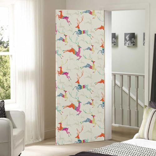 Susiyo Christmas Reindeer Door Cover Decoration 32x79 In