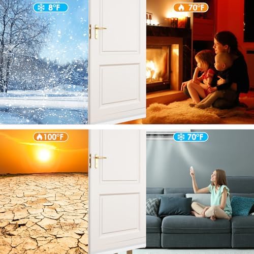 Xiaohemiao Door Draft Stopper 2 Pack - Silicone Gap Filler for Bottom of Door