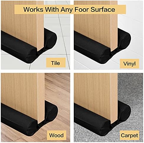 Morytale Door Draft Stopper Adjustable 32 to 38 Size 15 Gap Cover Energy Saving Noise Reduction Machine-Washable