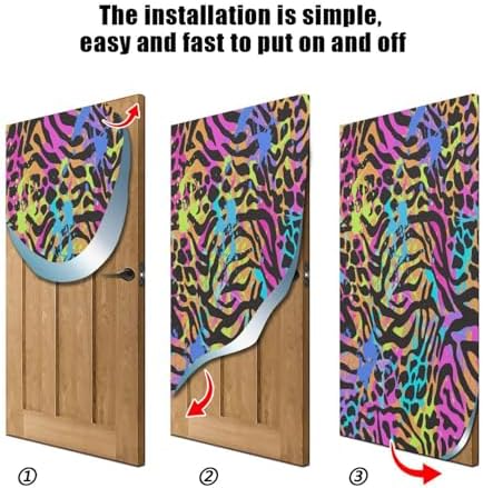 Susiyo Neon Animal Halloween Door Cover 32x79 in