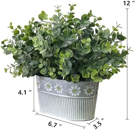 Rustic Artificial Eucalyptus Plants Table Centerpiece