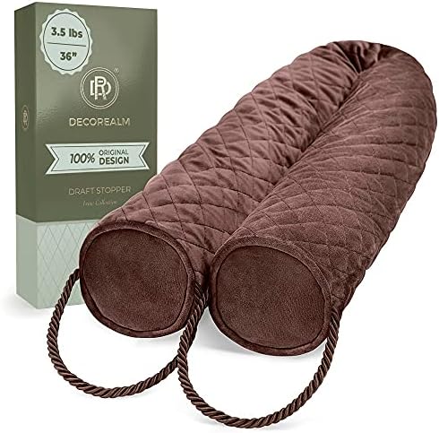 DECOREALM Under Door Draft Stopper - 35 lb Weighted Seal