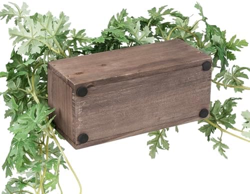 MyGift Artificial Plant with Solid Wood Planter