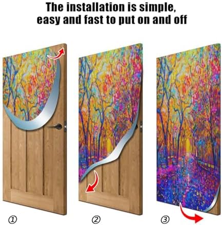 Susiyo Autumn Forest Trees Halloween Door Cover