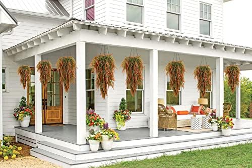 RECUTMS 4Pcs Fake Boston Fern Hanging Plants