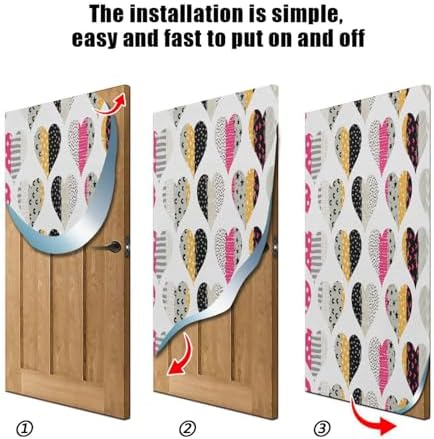 Susiyo Multicolored Hearts Halloween Door Cover