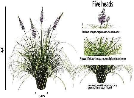 Tall Artificial Lavender Plant 35in in Pot