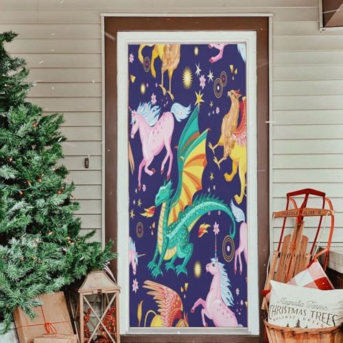 Susiyo Dragon Snorting Fire Halloween Door Cover