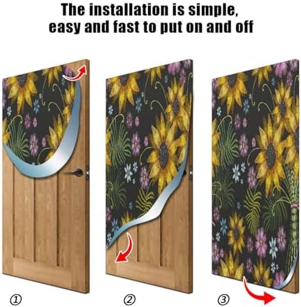 Susiyo Christmas Door Cover Decor 32x79 in