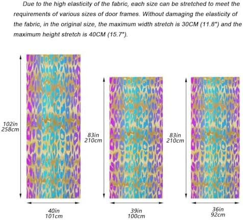 Susiyo Colorful Animal Halloween Door Cover Stretch Fabric