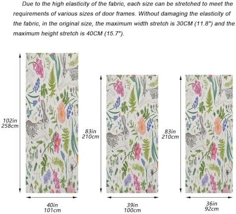 Susiyo White Butterflies and Flowers Christmas Door Cover Decoration 32x79 in