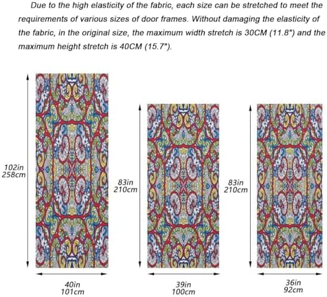 Susiyo Christmas Door Cover Decoration Stretch Fabric 32x79 in