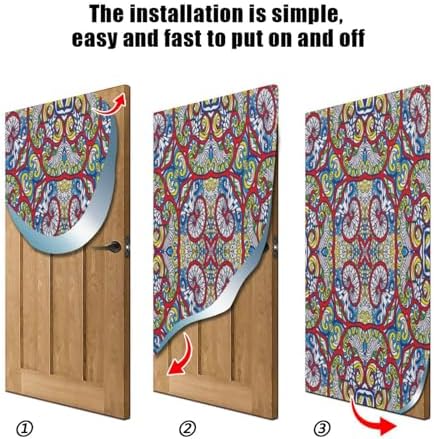 Susiyo Christmas Door Cover Decoration Stretch Fabric 32x79 in