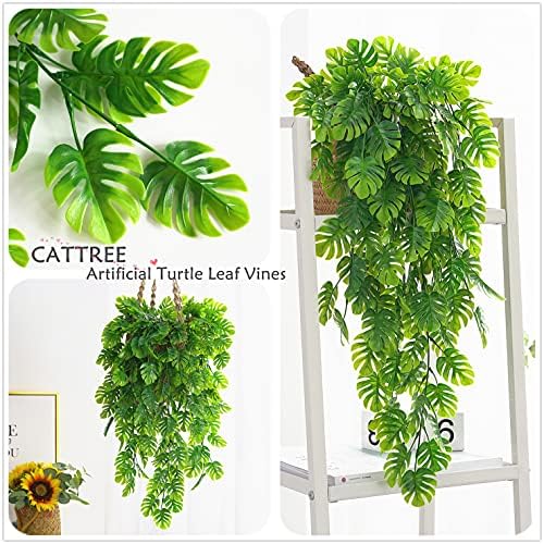 CATTREE Artificial Monstera Vines 2 Pack for Home Decor