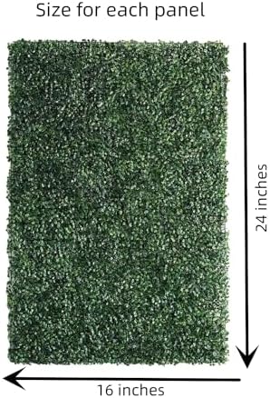 ENOVA FLORAL Artificial Boxwood Panels 4Pcs 24x16In