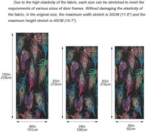 Susiyo Colorful Peacock Door Cover Halloween Decor