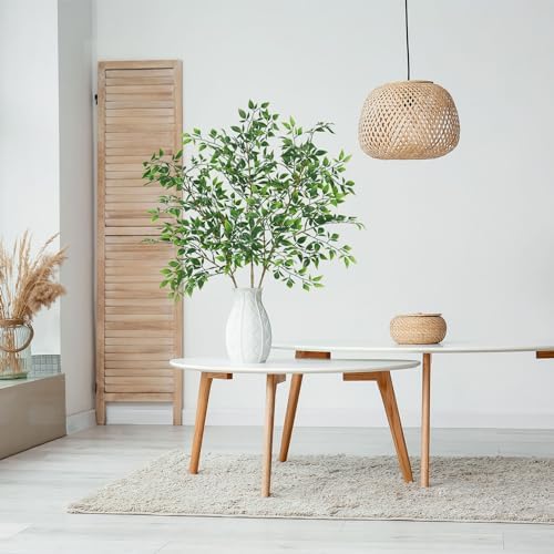 Srifoliage Artificial Plants 3PCS 31 Inch Faux Greenery Stems for Vase Decor Home Office Garden Decor