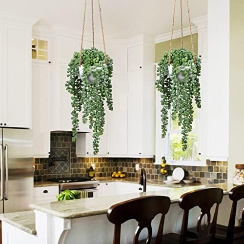 Artificial Succulents Hanging Fake String of Pearls for Home Decor