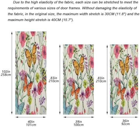 Susiyo Cute Butterflies Halloween Door Cover Stretch Fabric 32x79 In