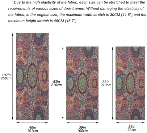 Susiyo Vintage Floral Mandala Halloween Door Cover