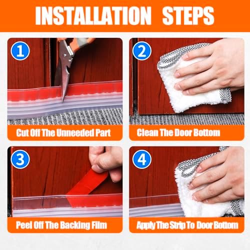 Silicone Door Draft Stopper Transparent Weather Stripping for Windproof and Sound Insulation